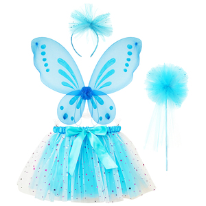 Gonna Tutu con paillettes colorate per ragazze con ali di <span class=keywords><strong>farfalla</strong></span> fascia per la testa con bacchetta a tema <span class=keywords><strong>farfalla</strong></span> <span class=keywords><strong>Costume</strong></span> da festa - Product Image 2