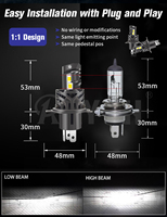 Ampoule de phare led T5 haute puissance 100W 20000LM H4 H7 H10 9005 9006 LED phares de voiture LED Canbus économique