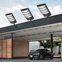 Lampe solaire de rue à luminosité réglable 600W ABS, projecteur IP66, alimentation par télécommande, éclairage LED extérieur pour routes
