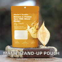 Sachets Doypack personnalisés mats effet doux au toucher avec fenêtre pour fruits secs, salades, sushis – Qualité alimentaire PE