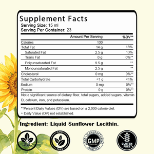Lecitina de Girasol Líquida OEM/ODM, Hidratante para la Piel, Vegana, Sin OMG, Sin Soya, Sin Gluten, Favorece la Salud de la Piel, el Cuerpo y el Cabello - Product Image 2