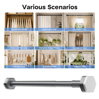 YIJIALE 100% Full Inspection Low MOQ 25mm Twist Lock 66.93-94.49inch Adjustable Curtain Rod Bedroom Living Room