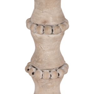 Porte-bougie décoratif en bois, style antique, avec perles, centre de table - Product Image 4