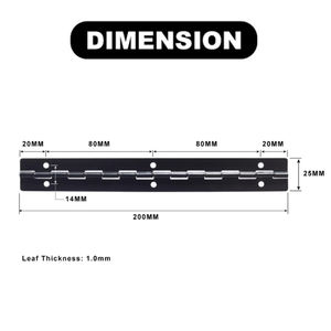 Шарнир для фортепиано, непрерывная Скрытая черная железная сталь, экономичные небольшие шарниры для пианино с одной пленкой - Product Image 2