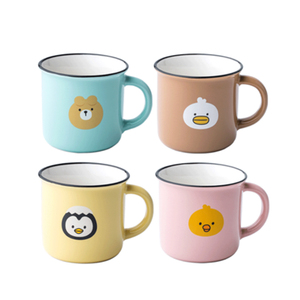Taza de Café de Cerámica Mini, Diseño Adorable, Estilo Nostálgico, Imitación Esmalte, Apta para Lavavajillas y <span class=keywords><strong>Microondas</strong></span>, No Tóxica - Product Image 4