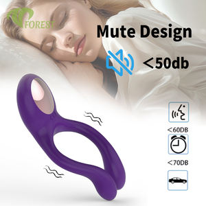 TT Forest Mannelijke Seksproduct Siliconen 10-Snelheden Waterdichte Elektrische Vibrator met Penis- & Dickring voor Mannen en Koppels - Product Image 3