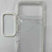 Coque transparente blanche pour iphone 17 16 15 adaptée au dos antichoc PC TPU TPE avec protecteur d'écran OPP sac inclus