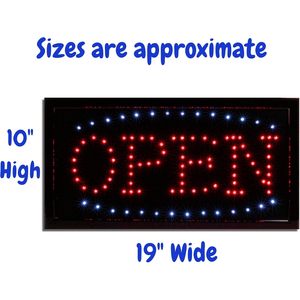 LED advertising billboard open <b>sign</b> hanging wall display <b>sign</b> shop window <b>sign</b> 48*25cm UK\US\AU\EU plug 11V 220V customizable - Product Image 3