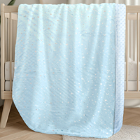 Manta para Bebé con Estampado de Arcoíris, Neutral, de Minky con Puntos, Tejida, Suave, Sensorial, Relajante, para Envolver al Bebé, 100% Poliéster