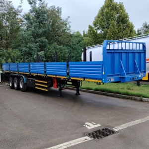 Remorque de transport de marchandises à 3 essieux de 50 tonnes, fournie directement par l'usine, semi-remorque à caisse fermée avec parois latérales hautes - Product Image 5