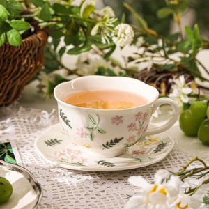 Underglaze Color Hand Carved Embossed Ceramic Floral <b>Cup</b> and Saucer Exquisite British Afternoon <b>Tea</b> <b>Cup</b> for Ladies - Product Image 2