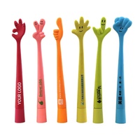 Stylo Bille Multicolore à Forme de Main Mignonne et Flexible pour Fournitures Scolaires et de Bureau, Idéal Cadeau pour Étudiants, Vente en Gros