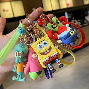 Phim Hoạt Hình SpongeBob Anime Keychain Tùy Chỉnh 3D Patricker Sao PVC Móc Khóa Cho Xe Túi Phụ Kiện Mặt Dây Chuyền Fan Hâm Mộ của SpongeBob - Product Image 4