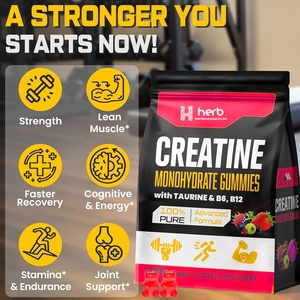 OEM/ODM Marque privée Gummies pré-entraînement à la créatine Créatine monohydrate Créatine à mâcher pour homme Suppléments de musculation Culturistes - Product Image 4