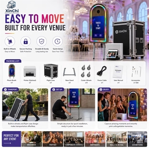 Cabina de Fotos con <span class=keywords><strong>Espejo</strong></span> Metálico de Vidrio Templado de 45 Pulgadas, Pantalla Táctil, Cámara, Impresora, Procesador I5, Garantía de 2 Años, Personalizable - Product Image 4