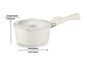 ชุดเครื่องครัวอลูมิเนียมหล่อแบบไม่ติดกระทะที่ถอดออกได้กระทะซุปกระทะกระทะกระทะกระทะสไตล์เกาหลีเคลือบหินอ่อน - Product Image 3