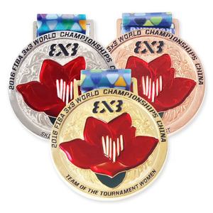 Medalla de premio de ganador de graduación en blanco de aleación de zinc personalizada Medalla de Grillo y alegría con cintas - Product Image 1