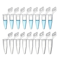 WEIAI Tubes PCR 0,2 ml à 8 strips, en polypropylène transparent, sans RNase ni DNase, pour QPCR, PCR en temps réel, laboratoire de biologie moléculaire, bandelettes de 8 tubes