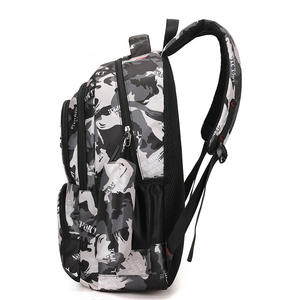 Gran capacidad impermeable poliéster malla forro Oxford cremallera cierre mochila nuevo diseño moda estudiante mochila - Product Image 3