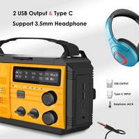OEM al por mayor manivela solar personalizada NOAA Weather Radio portátil Camping linterna con generador SOS para acampar al aire libre