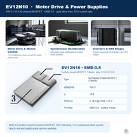 100V 12A N-Channel MOSFET EV12N10 SMD-0.5 EvolE SMD-0.5 Seri Trench High Voltage Switching Industrial Power Supply