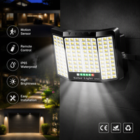 Lampu Sorot Tenaga Surya Luar Ruangan Sensor Gerak Kontrol Jarak Jauh IP65 Tahan Air 4100K Putih Netral Dapat Diredupkan Penerangan Taman Garasi Gerbang