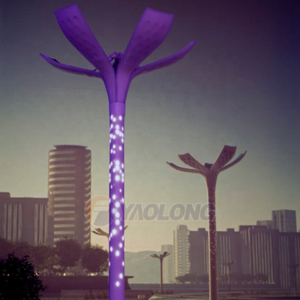 Yaolong Nhúng Nóng Mạ Kẽm Chất Lượng Cao Thiết Kế Cột Đèn Thép Không Gỉ Ngoài Trời Đường Ánh Sáng Cực - Product Image 6