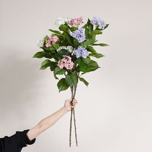 Bouquet d'hortensias artificiels Dream Castle en plastique souple, longue durée, pour mariage et décoration intérieure - Product Image 3