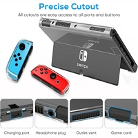 Casing Transparan yang Dapat Dipasang untuk Nintendo Switch OLED, Pelindung Keras dari PC untuk Switch OLED dan Pengontrol Joy Con