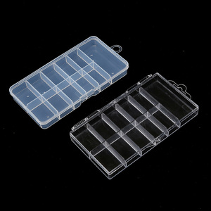 Boîte de rangement transparente en plastique à 11 compartiments pour 100 embouts d'ongles – Organisateur de manucure - Product Image 5