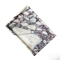 Plateau de rangement rectangulaire en marbre moderne Bogeli pour la maison, l'hôtel, la villa, les décorations de bureau, articles de rangement de luxe