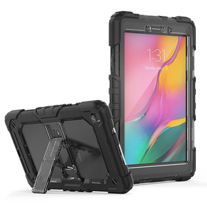 Étui combiné en silicone souple avec support caché sur le dos pour Samsung Galaxy Tab A 8.0 pouces T290 <span class=keywords><strong>T295</strong></span> - Product Image 1
