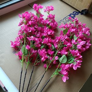 Usine en gros T-0395 Soie Fleurs <span class=keywords><strong>Bougainvilliers</strong></span> Artificielle Triangle Prune <span class=keywords><strong>Bougainvilliers</strong></span> Pour la Décoration De Mariage - Product Image 4