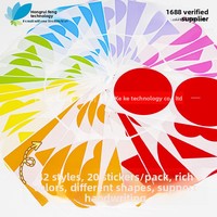 Autocollants de marquage géométriques colorés soigneusement sélectionnés, étiquettes à points, classification, autocollants imperméables pour l'école et le bureau