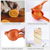 Exprimidor Manual de Aluminio Resistente para Frutas Cítricas, Limón y Naranja