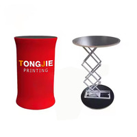 Comptoir portable imprimé sur mesure avec graphiques en tissu tendu pour les expositions, les promotions, les festivals et les activités de marque.