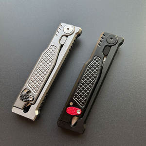 Fournitures d'usine multi-usages D2 acier Clip Point couteau utilitaire Camping en plein air survie couteau de poche bricolage OEM poignée en aluminium - Product Image 6