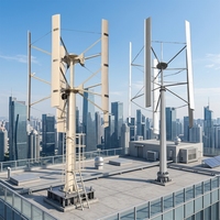Fabricantes de Aerogeneradores Suministran Aerogeneradores de Alta Potencia para Proyectos de Ingeniería, 100kw, Diámetro del Rotor de 9.5m, Altura de 11m, 5 Aspas de Aleación de Aluminio