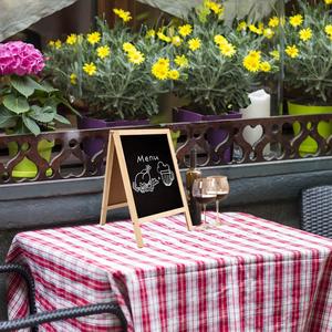 JUNJI Gỗ Nhỏ Bảng Phấn Giá Vẽ Trang Trí Đám Cưới Chào Mừng Gỗ Trống Bảng Hiệu Nhà Bếp Bảng Đen <span class=keywords><strong>Menu</strong></span> Nhỏ Bảng Đen Đứng - Product Image 5