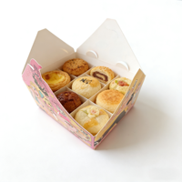 Boîte à collation jetable en carton à compartiments, motif dessin animé, taille personnalisable, emballage polyvalent pour pâtisseries, poulet frit, frites, sur mesure
