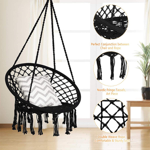 Jardin/Patio Intérieur Rond Gland <span class=keywords><strong>Suspendu</strong></span> Filet <span class=keywords><strong>Macramé</strong></span> <span class=keywords><strong>Chaise</strong></span> Hamac avec Gland - Product Image 5