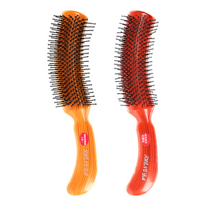 Peine para Peinar el Cabello 825S Color Madera Amarilla 825S Color Caoba Dientes de Acero Inoxidable Uso Profesional en Salón - Product Image 5