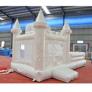 Casa <span class=keywords><strong>de</strong></span> rebote blanca para niños <span class=keywords><strong>de</strong></span> fiesta <span class=keywords><strong>de</strong></span> boda Castillo hinchable blanco con tobogán y pozo <span class=keywords><strong>de</strong></span> <span class=keywords><strong>bolas</strong></span> - Product Image 3