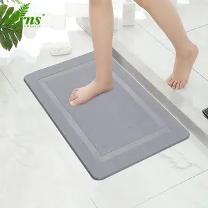 Fast Drying Stone Bath Mat Water Absorb Diatomite Bathroom Mat Non Slip Floor Mat for Bathroom