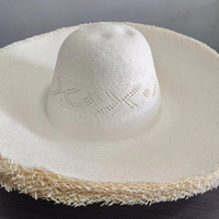 ND412 Chapeau de paille Libertad, Corps de chapeau 100% papier japonais, Matériau de chapeau en papier Toyo glacé, Chapeau de paille de cowboy 5bu