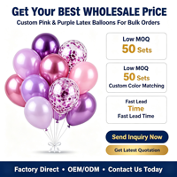 60 ballons en latex épais et brillants de 12 pouces, violet et rose avec confettis, pour la Saint-Valentin et les décorations de fête d'anniversaire