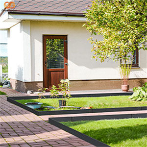 Borde de Jardín Rectangular de Acero Negro de 10 Pulgadas con Cierres, 6 Piezas, Borde Resistente para Macizos de Flores y Césped - Product Image 1