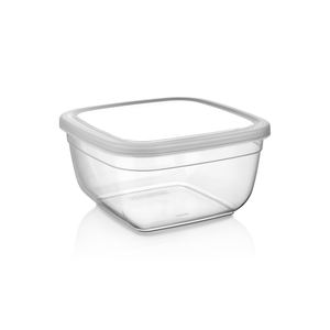 Récipient alimentaire carré en plastique de 500ml avec couvercle Boîte de rangement de cuisine Organisateur ménager - Product Image 1