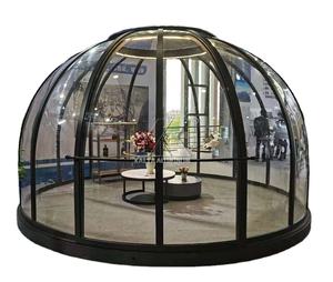 Tente de camping géodésique avec cadre en aluminium, auvent transparent en forme d'étoile, maison dôme, tente transparente - Product Image 1