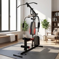 Équipement de fitness multifonctionnel, grande station d'entraînement combinée avec système de poulies à charges, équipement d'exercice en métal